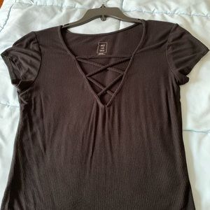 Cute summer top with cross cross front design